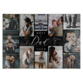 Beste vader ooit | Vaderdag 12 Fotocollage Snijplank (Voorkant)