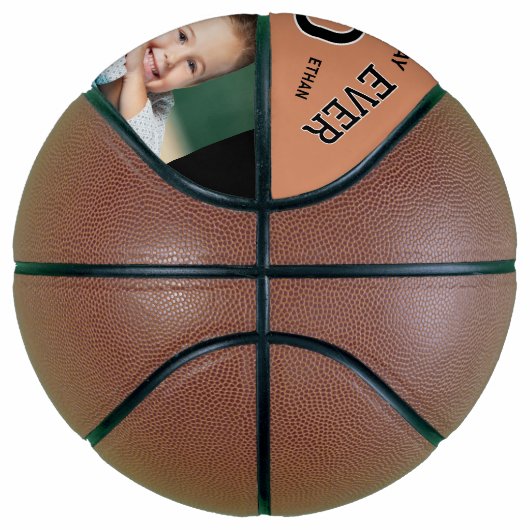 Beste vader ooit Vaderdag 2 foto gepersonaliseerd Basketbal (Rechts)