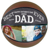 Beste vader ooit Vaderdag 2 Fotoverzamelnaam Basketbal (Voorkant)