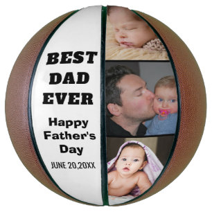 Beste vader ooit Vaderdag 3 Foto collage Basketbal