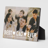 Beste vader ooit Vaderdag 3 foto collage Fotoplaat (Zijkant)