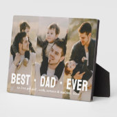 Beste vader ooit Vaderdag 3 foto collage Fotoplaat (Zijkant)
