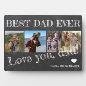 Beste vader ooit Vaderdag 4 fotocollage Fotoplaat (voorkant)