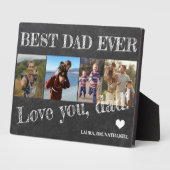 Beste vader ooit Vaderdag 4 fotocollage Fotoplaat (Zijkant)