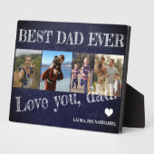 Beste vader ooit Vaderdag 4 fotocollage Fotoplaat (Zijkant)