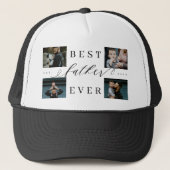 Beste vader ooit | Vaderdag 4 Fotocollage Trucker Pet (Voorkant)