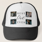 Beste vader ooit | Vaderdag 4 Fotocollage Trucker Pet (Voorkant)