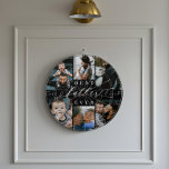 Beste vader ooit | Vaderdag 6 Foto-collage Dartbord<br><div class="desc">Vier je vader met ons beste vader ooit fotocollage dartbord. Perfect voor Vaderdag of een speciale gelegenheid, dit gepersonaliseerde dartbord is voorzien van een collage van 6 foto's om uw favoriete familieherinneringen te laten zien. De uitdrukking "Best Father Ever" is gestyled in een elegant zwart script met klassieke seriële accenten...</div>