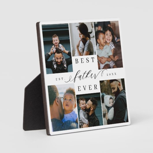 Beste vader ooit | Vaderdag 6 Foto-collage Fotoplaat (Voorkant)