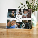 Beste vader ooit | Vaderdag 6 Foto-collage Fotoplaat<br><div class="desc">Stuur je vader een prachtig gepersonaliseerd Vaderdag-cadeau dat hij voor altijd zal koesteren. Speciale gepersonaliseerde Vaderdag familie foto collage om uw speciale familie foto's en herinneringen weer te geven. Ons ontwerp is voorzien van een eenvoudig 6-foto collage grid ontwerp met "Best Dad Ever" ontworpen in een prachtige handgeschreven zwarte script...</div>