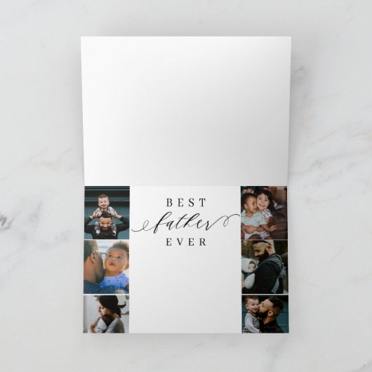 Beste vader ooit | Vaderdag 6 Foto-collage Kaart (Binnen)