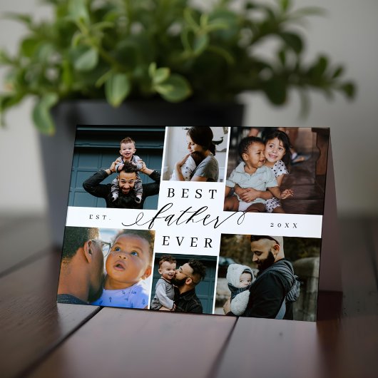 Beste vader ooit | Vaderdag 6 Foto-collage Kaart