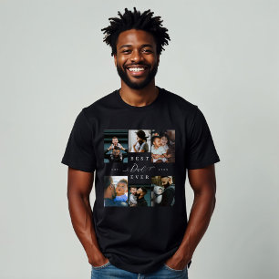 Beste vader ooit   Vaderdag 6 Foto-collage Tri-Blend Shirt