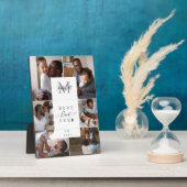 Beste vader ooit Vaderdag 6 foto monogram Fotoplaat (Zijkant)