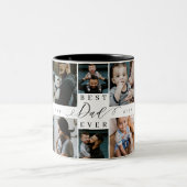 Beste vader ooit | Vaderdag 8 Foto-collage Tweekleurige Koffiemok (Center)
