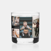 Beste vader ooit | Vaderdag 8 Foto-collage Whisky Glas (Achterkant)
