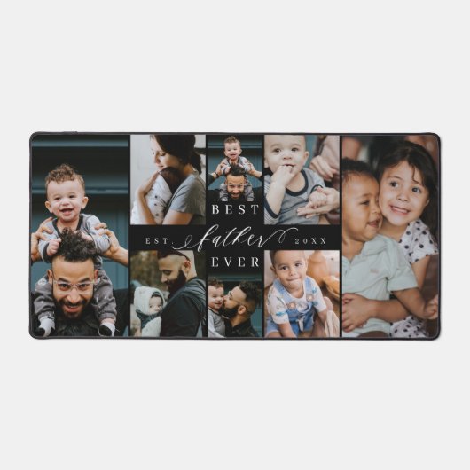 Beste vader ooit | Vaderdag 8 Fotocollage Bureaumat (Voorkant)