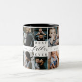 Beste vader ooit | Vaderdag 8 Fotocollage Tweekleurige Koffiemok (Center)