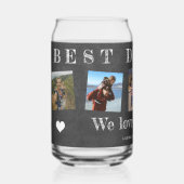 Beste vader ooit Vaderdag aangepaste fotocollage Blikvorm Glas (Voorkant)