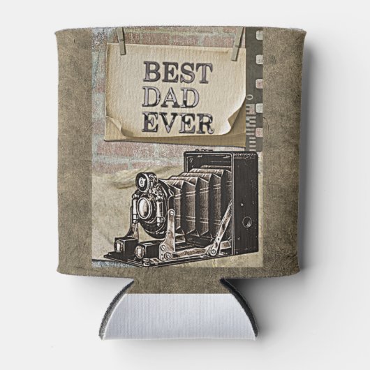 Beste vader ooit Vaderdag Antiek Blikjeskoeler (Voorkant)