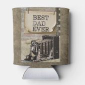 Beste vader ooit Vaderdag Antiek Blikjeskoeler (Achterkant)
