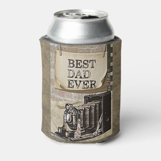 Beste vader ooit  Vaderdag Antiek Blikjeskoeler (Blikje Achterkant)