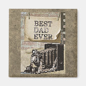 Beste vader ooit  Vaderdag Antiek Magneet (Voorkant)