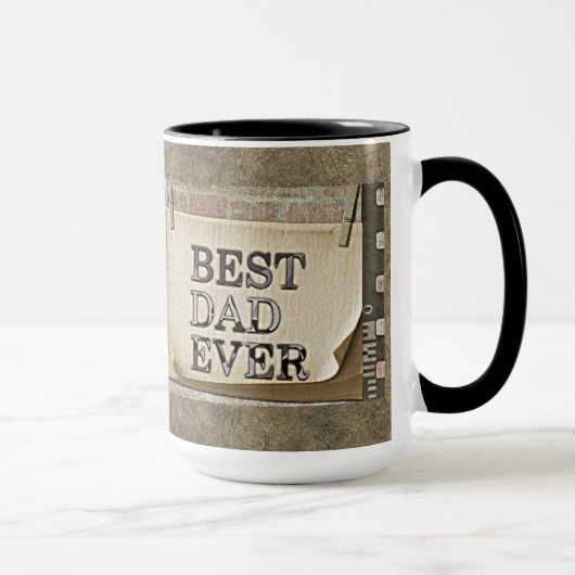 Beste vader ooit  Vaderdag Antiek Mok (Rechts)