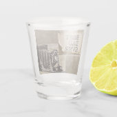 Beste vader ooit Vaderdag Antiek Shot Glas (Achterkant)