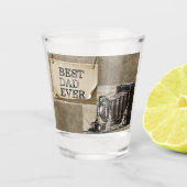 Beste vader ooit  Vaderdag Antiek Shot Glas (Voorkant)