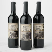 Beste vader ooit Vaderdag Antiek Wijn Etiket (Flessen)