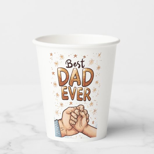 Beste vader ooit - Vaderdag Bond Art Papieren Bekers (Voorkant)