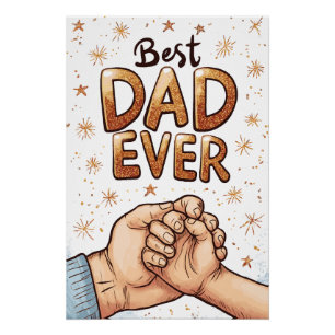 Beste vader ooit - Vaderdag Bond Art Perfect Poster