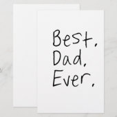 Beste vader ooit. Vaderdag cadeau Briefpapier (Voorkant / Achterkant)