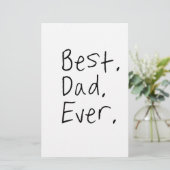 Beste vader ooit. Vaderdag cadeau Briefpapier (Staand voorkant)