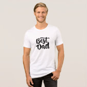 Beste vader ooit Vaderdag cadeau Cool pa Tri-Blend Shirt (Voorkant volledig)