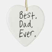 Beste vader ooit. Vaderdag cadeau Keramisch Ornament (Rechts)