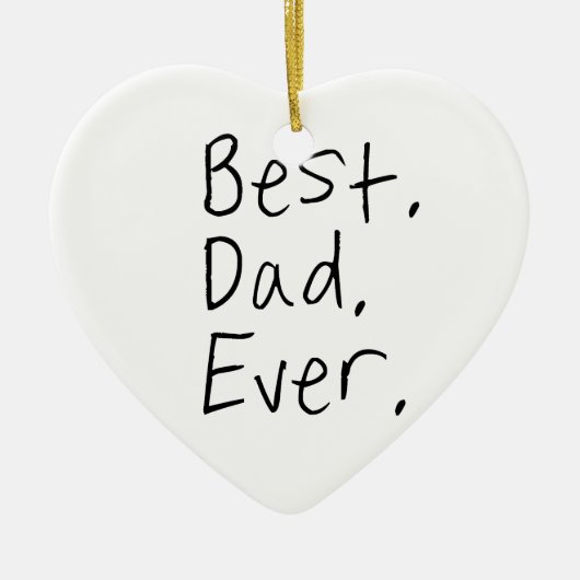 Beste vader ooit. Vaderdag cadeau Keramisch Ornament (Voorkant)