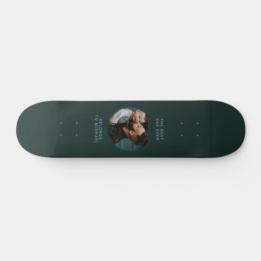 Beste vader ooit Vaderdag | Cool Green Persoonlijk Skateboard (Horizontaal)