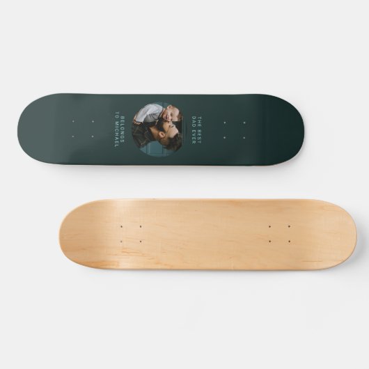 Beste vader ooit Vaderdag | Cool Green Persoonlijk Skateboard (Horizontaal)