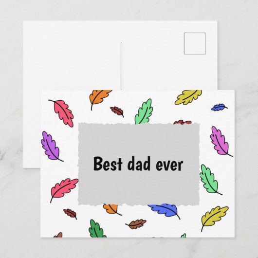 Beste vader ooit Vaderdag Feestdagenkaart (Voorkant / Achterkant)