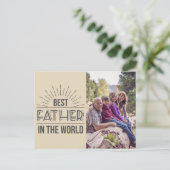 Beste vader ooit vaderdag foto briefkaart (Staand voorkant)