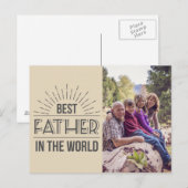 Beste vader ooit vaderdag foto briefkaart (Voorkant / Achterkant)