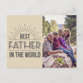 Beste vader ooit vaderdag foto briefkaart (Voorkant)