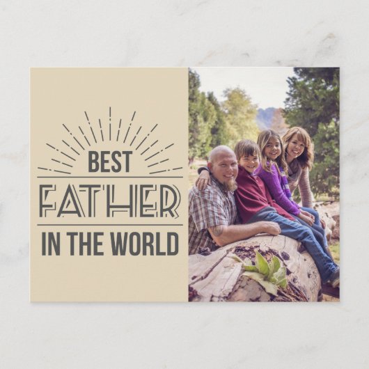 Beste vader ooit vaderdag foto briefkaart (Voorkant)