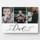 Beste vader ooit | Vaderdag Foto-collage Plaque Fotoplaat (voorkant)