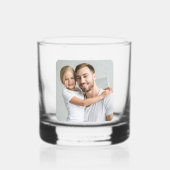 Beste vader ooit Vaderdag Foto Instagram Whisky Glas (Achterkant)
