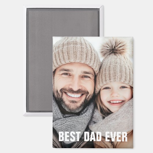 Beste vader ooit vaderdag foto magneet (Voorkant / Achterkant)