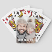 Beste vader ooit vaderdag foto pokerkaarten (Achterkant)
