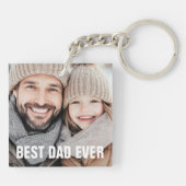 Beste vader ooit vaderdag foto sleutelhanger (Achterkant)
